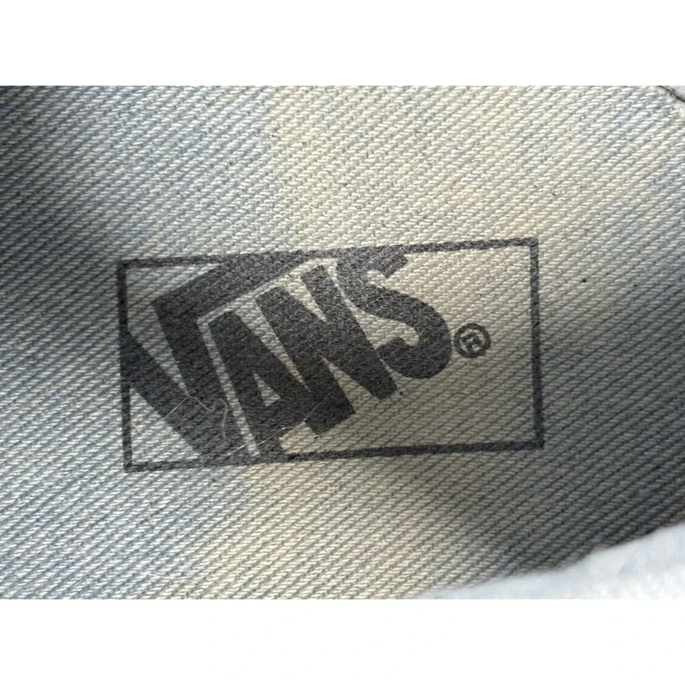 Vans Era Navy Blue Canvas Sneakers Brown Laces Men’s Size 11.5 Casual Shoes